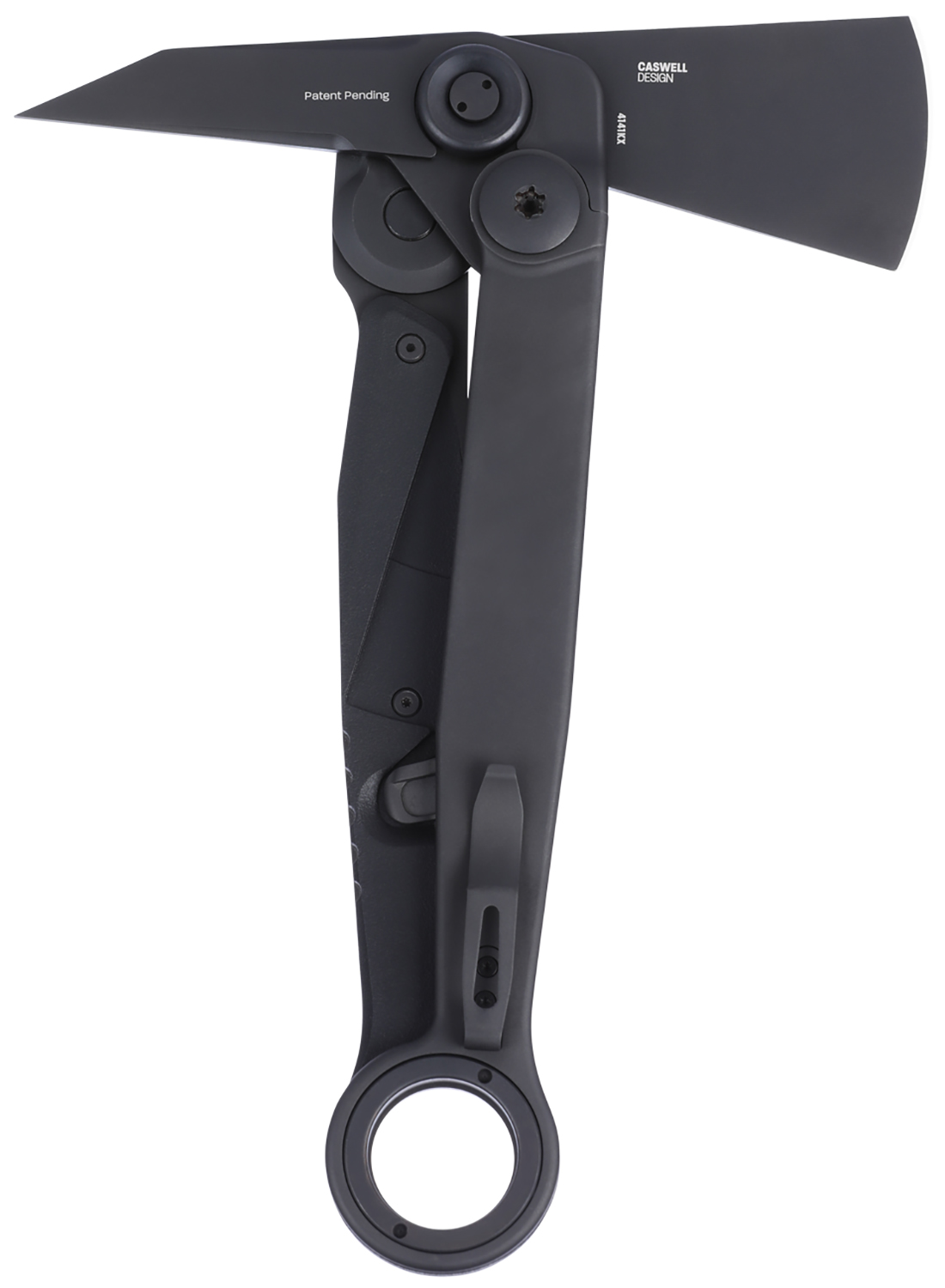 CRKT 4141KX Provoke X 1.84″ Folding Axe w/Spike SUJ2 Blade, Black Stainless Steel w/GRN Overlay Handle, 8.69″ OAL