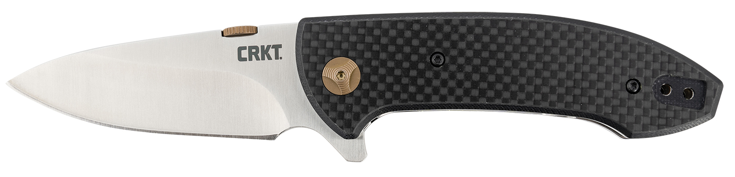 CRKT 4620 Avant 3.18″ Folding Spear Point Plain Satin 8Cr14MoV SS Blade/ Black Carbon Fiber/G10 Handle Includes Pocket Clip