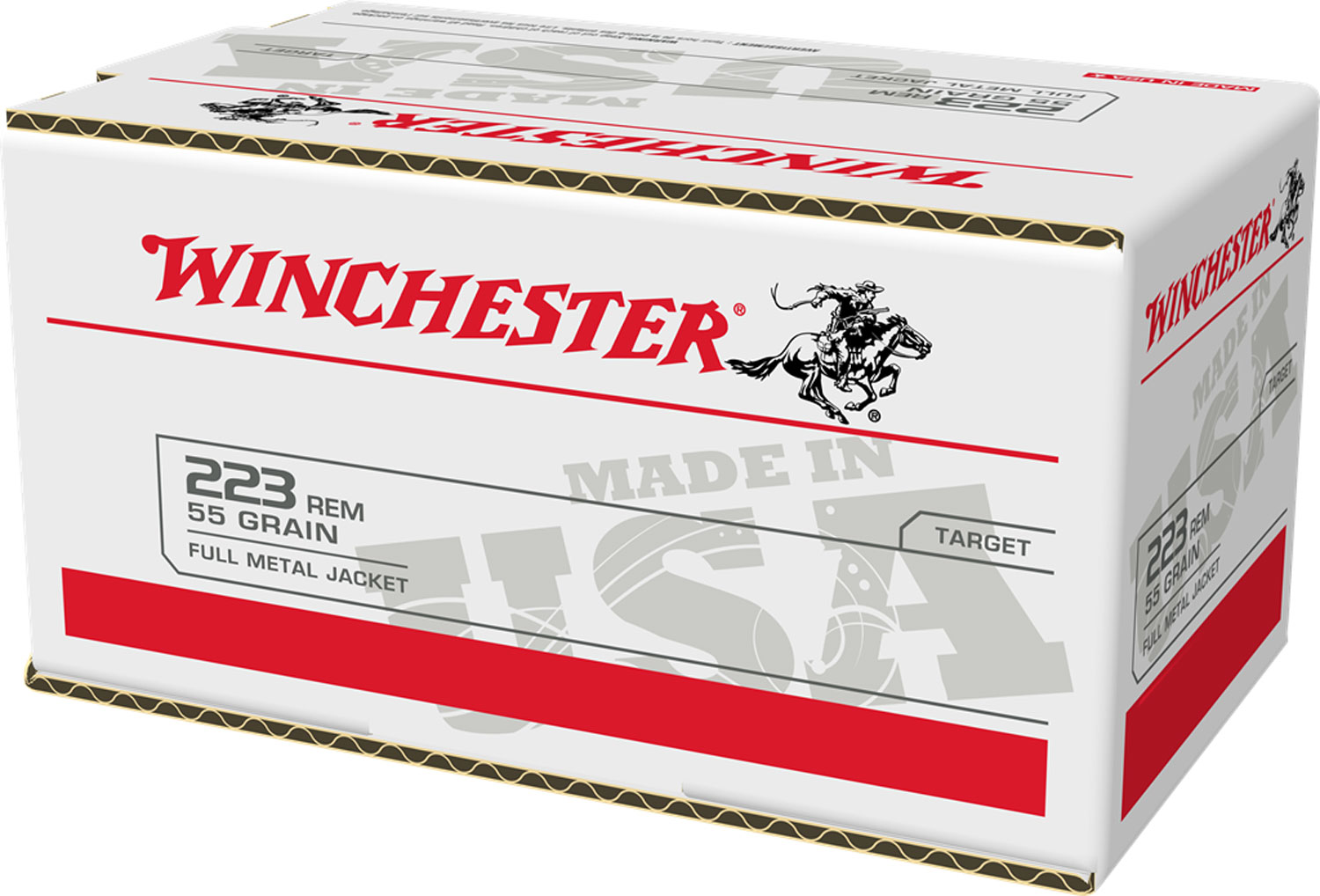 Winchester Ammo W223200 USA 223Rem 55gr Full Metal Jacket 200 Per Bx/4 Case *Value Pack