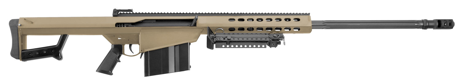 Barrett 14029 M82A1 416 Barrett 10+1 29″ Fluted Barrel, Flat Dark Earth Cerakote Steel Receiver, M1913 Picatinny Acc. Rail, Fixed Synthetic Stock w/Sorbothane Recoil Pad, Includes Hard Carry Case