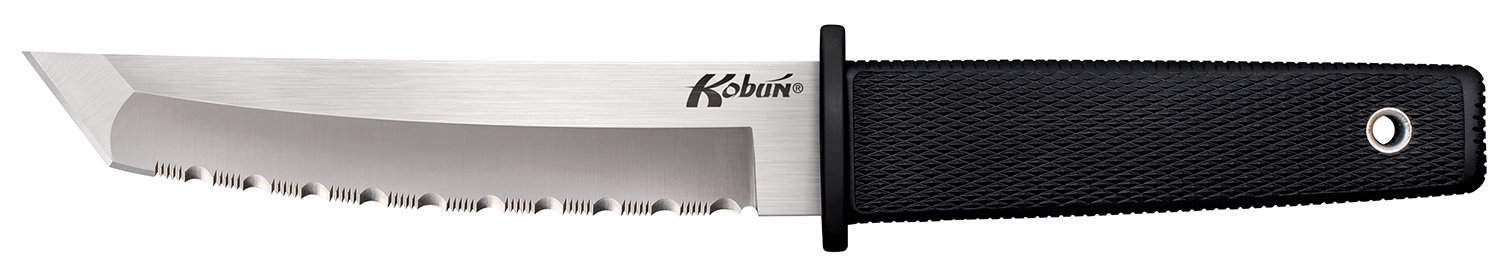 Cold Steel CS17TS Kobun 5.50″ Fixed Tanto Serrated AUS-8A SS Blade/Black Checkered Kray-Ex Handle Includes Sheath