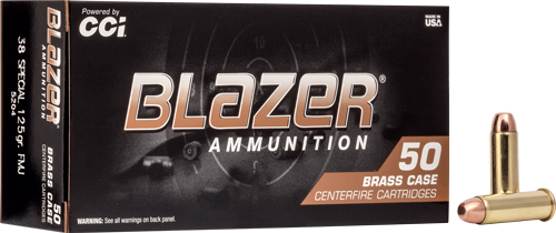 CCI BLAZER BRASS 38 SPECIAL – 125GR FMJ 50RD 20BX/CS