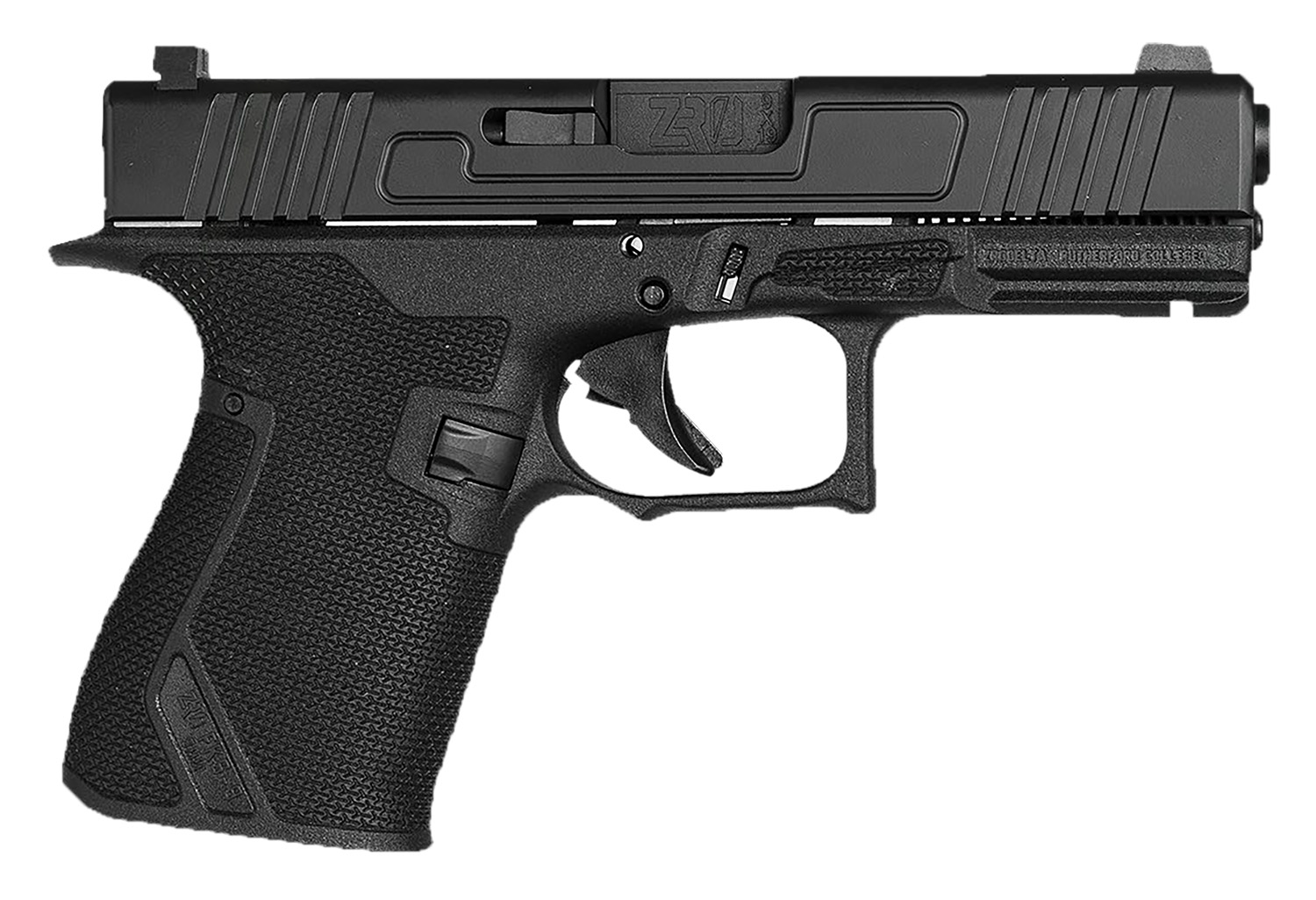 ZRO Delta 755000329990 FKS-9 Standard 9mm Luger 15+1 4″ Black Nitride Match Grade Barrel, Black Nitride Serrated Slide, Polymer Frame w/Accessory Rail, Black Polymer Grip