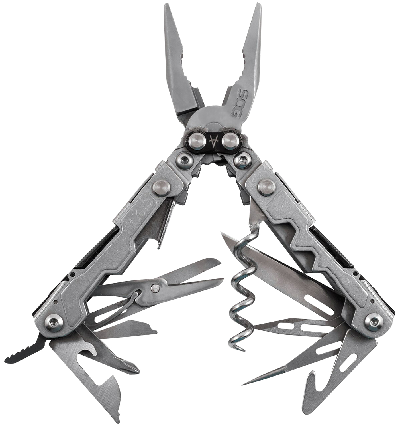 S.O.G SOG-PL1001-C PowerLitre Stonewashed 5Cr15MoV Stainless Steel 5.10″ Long Features 19 Tools
