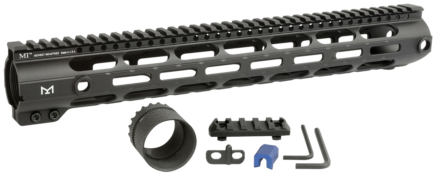 Midwest Industries MICR30815 Combat Handguard AR-308/LR-308 Black Hardcoat Anodized 15″ 6061-T6 Aluminum