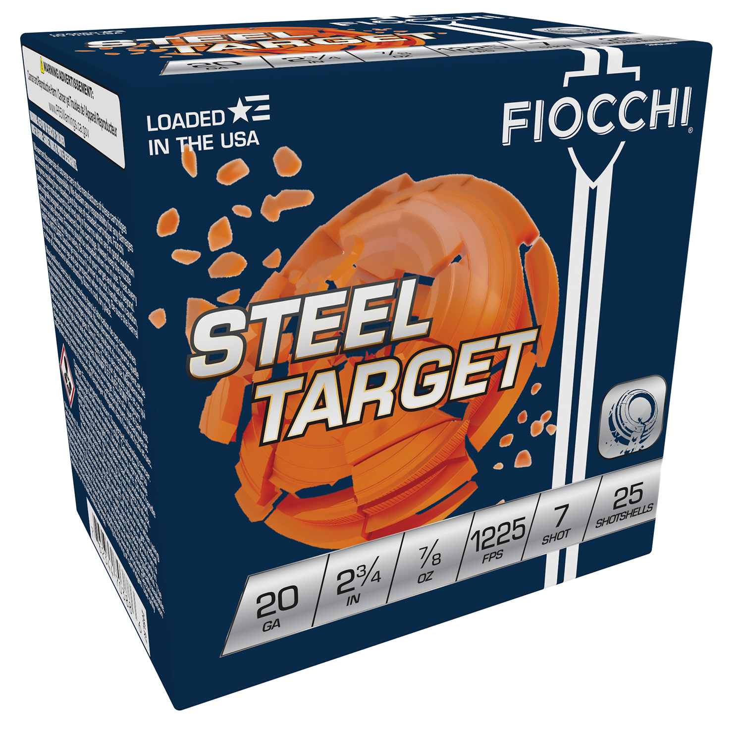 Fiocchi 20SLR7 Steel Target  20Gauge 2.75″ 7/8oz 7Shot 25 Per Box/10 Case