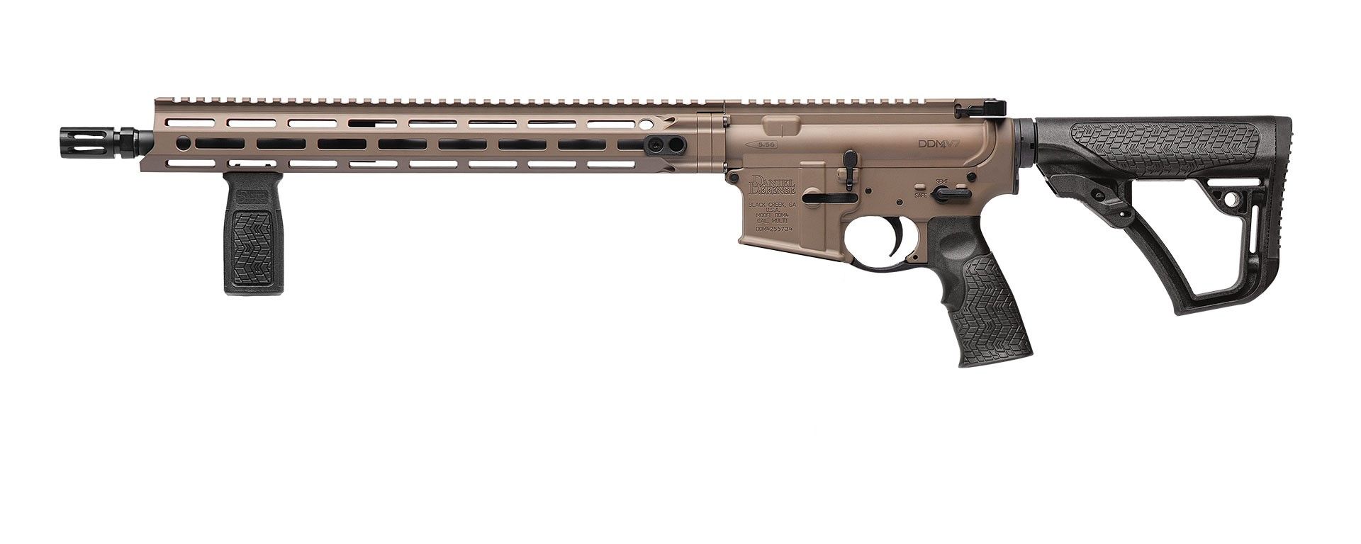 DANIEL DEFENSE DDM4 V7 5.56MM FDE 16″ NO MAG