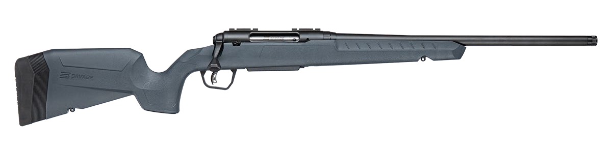 Savage Arms 33132 Axis 2  25-06 Rem 4+1 20″ Matte Black Carbon Steel Threaded Barrel, Drilled & Tapped Receiver, Gray Fixed w/Pistol Grip Synthetic Stock, Right Hand
