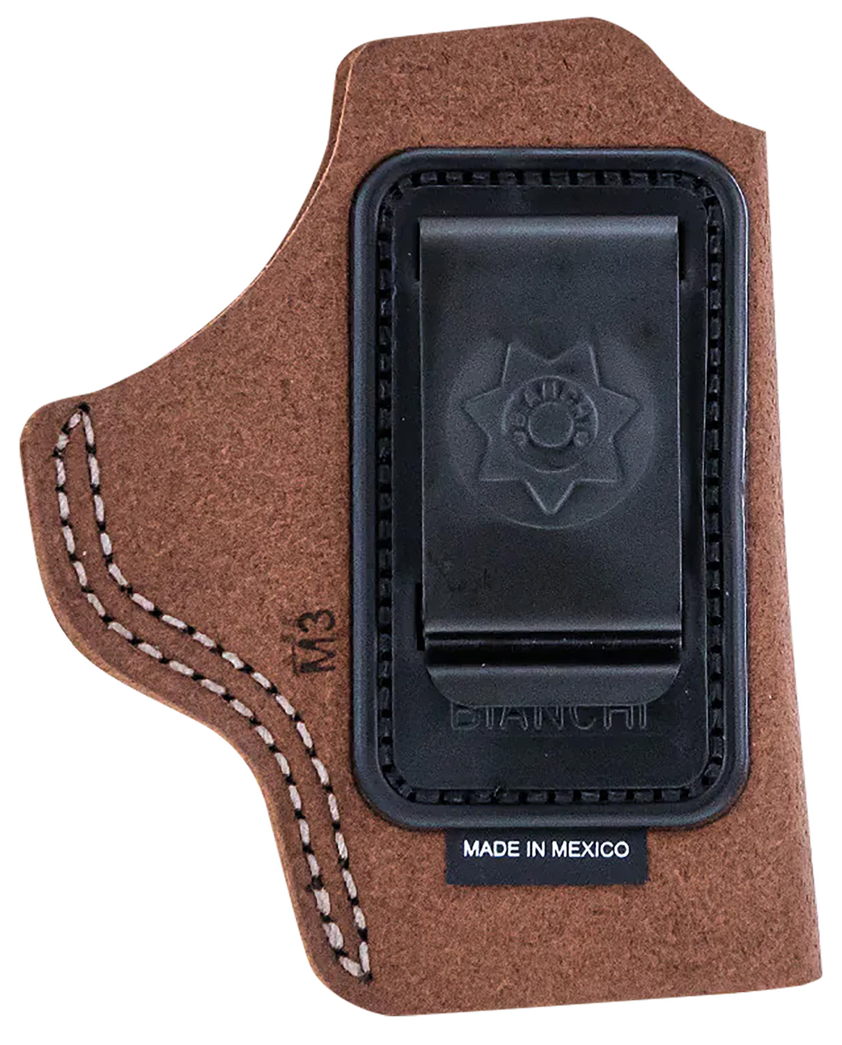 Bianchi 10376 6C  IWB Tan Leather Belt Clip Fits 2-3″ Barrels Ruger/Colt/S&W K Frame Right Hand