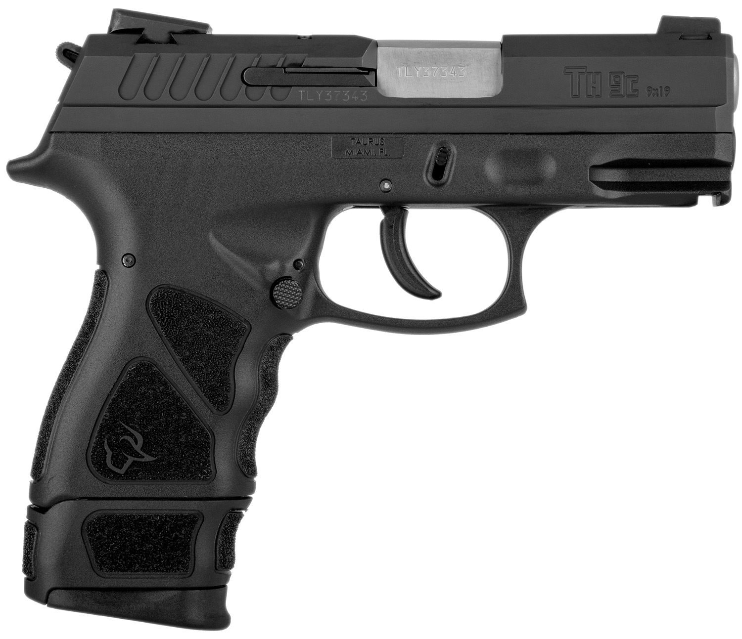 Taurus 1TH9C031 THc  Compact 9mm Luger 17+1 3.54″ Matte Stainless Steel Barrel, Matte Black Serrated Slide, Black Polymer Frame w/Picatinny Rail, Black Finger Grooved Polymer Grip Right Hand