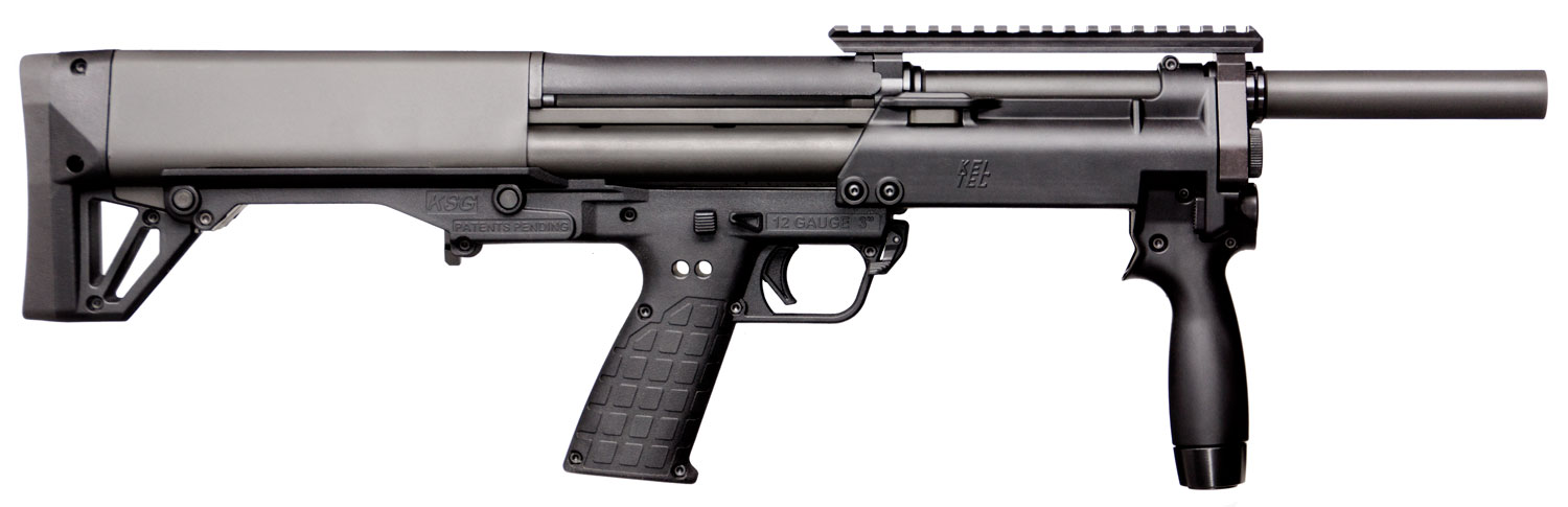 Kel-Tec KSGNRBLK KSG NR 12 Gauge 3″ 18.50″ 8+1 Black Rec/Barrel Black Fixed Bullpup Stock Right Hand