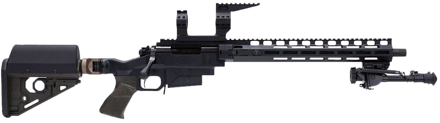 Larue Tactical LTBCSIETE308W OD Green 308 Win 5+1 Match Grade Threaded Barrel, 15″ M-LOK Handguard, Black Picatinny Rail Receiver, Adj RAT OD Green Stock, A-PEG OD Green Grip, Briefcase, Bipod