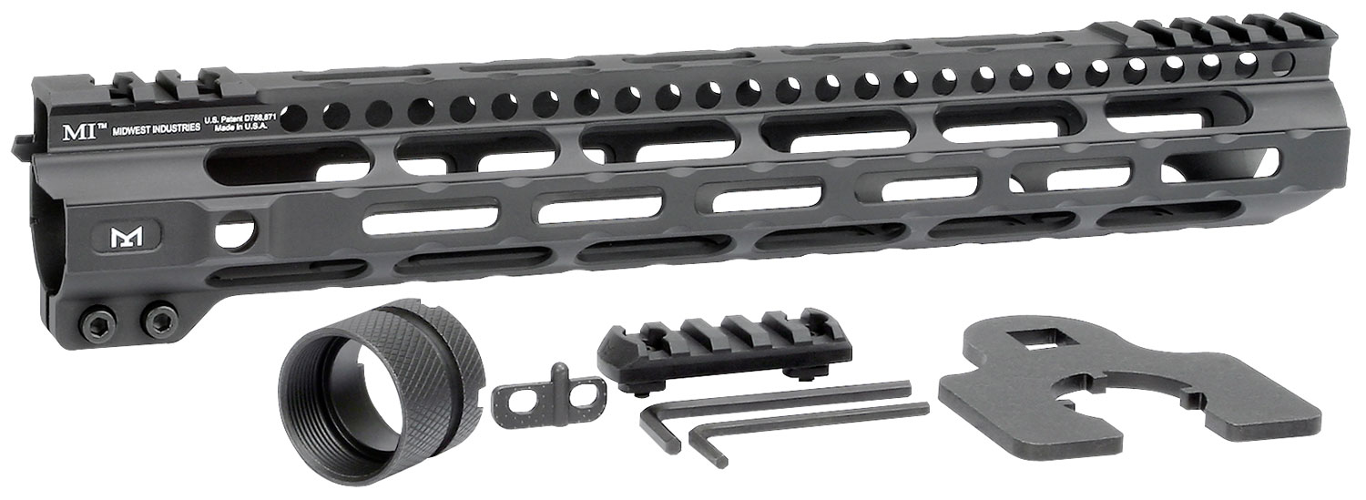Midwest Industries MIULW12625 Ultralight  AR-15 Black Hardcoat Anodized Aluminum/Polymer 12.625″ Picatinny/M-LOK
