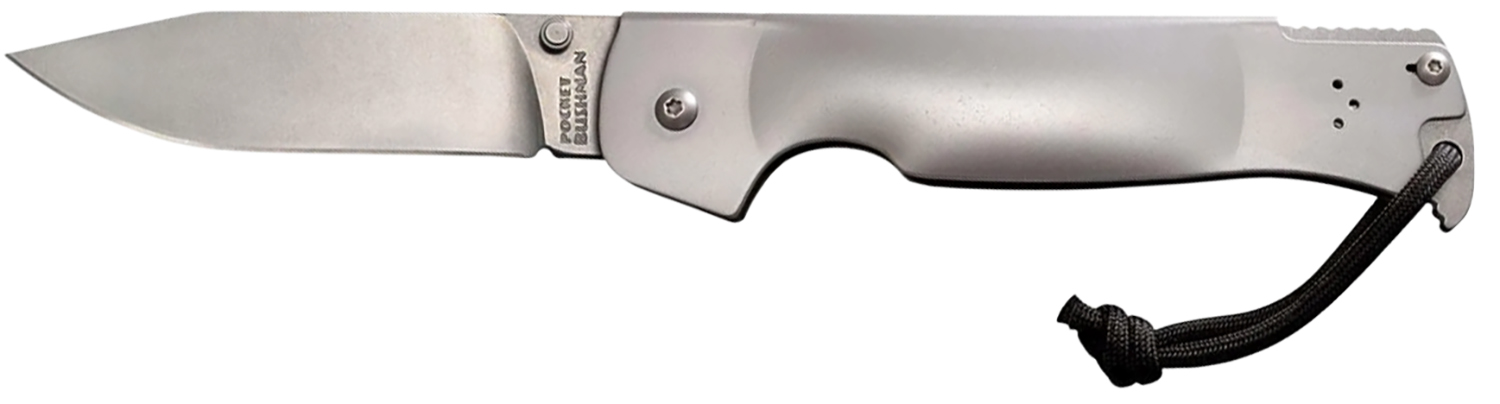 Cold Steel CS95FB Bushman Pocket 4.50″ Folding Clip Point Plain Stone Washed 4116 Stainless Steel Blade/Stone Washed 420 Stainless Steel Handle Includes Pocket Clip