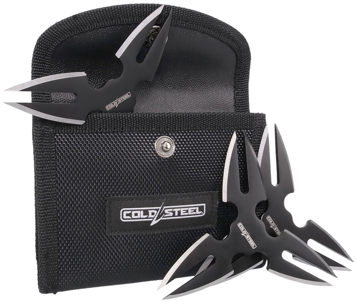Cold Steel CSTH15STR3PK Throwing Stars Three 1.50″ Black Oxide 420 Stainless Steel Blades Includes Sheath