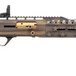 Panzer Arms PAEG240TSBBUSFC 240 12 Gauge Semi-Auto 3″ 5+1 18.50″ Black Ported Barrel, Black & Bronze US Flag Cerakote w/Gold Accents Aluminum Receiver w/Picatinny Rail, Black Skeleton Stock w/Pistol G