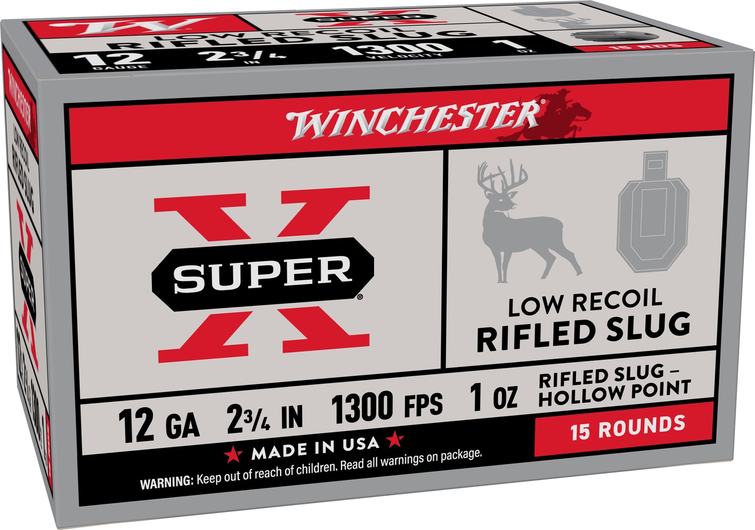 WIN X12RS15VPR 12G 2-3/4″ SUPERX LR 1-OZ 15/10
