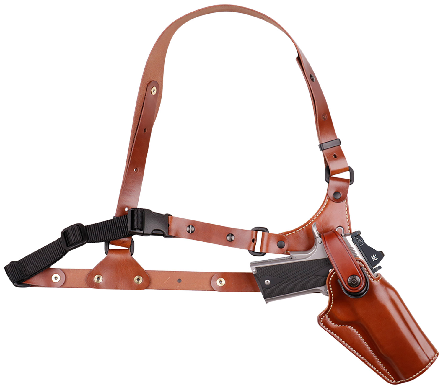 Galco GA186 Great Alaskan Size Fits Chest Up To 54″ Tan Leather Shoulder/Torso Strap Fits Ruger Alaskan Fits S&W N Frame Right Hand