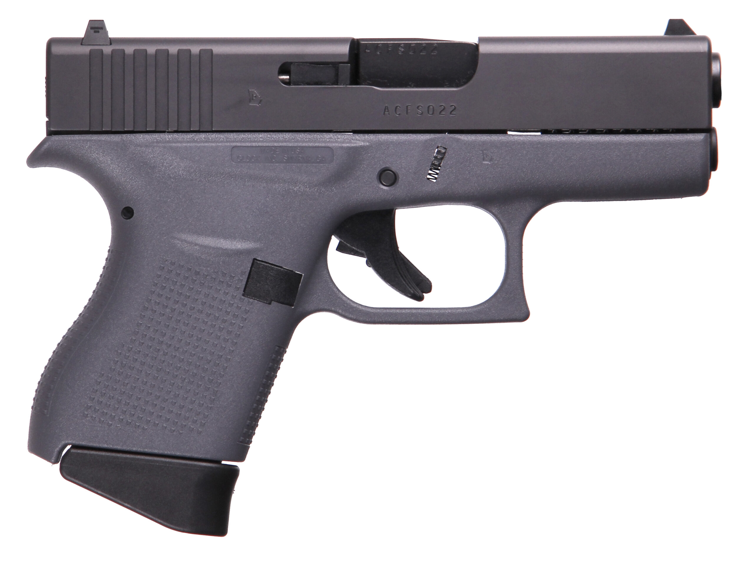 GLOCK G43 G3 GRAY 9MM 6+1 3.39″ FS #