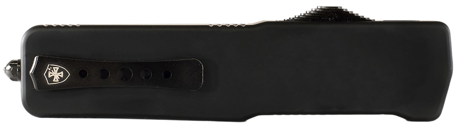 Templar Knife MZBR321 Premium Weighted  Slim 3.16″ OTF Drop Point Plain Black Oxide Stonewashed Powder Coated D2 Steel Blade, 4.93″ Black Aluminum/Rubber Handle