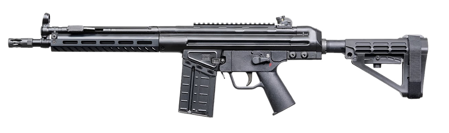 PTR K3PBR3080101 K3P BR 7.62x51mm/308 Win 20+1 12.50″ Black Threaded Barrel, Black Powdercoat Aluminum Receiver w/Picatinny Rail, M-LOK Handguard, Black Polymer SBA4 Brace, Black Polymer Grip