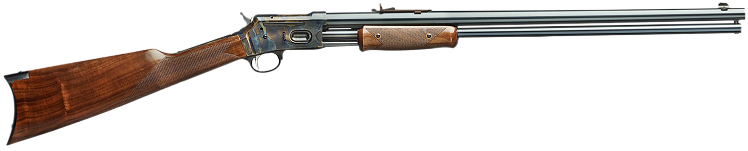 Davide Pedersoli 010V935045 Silver Spur 45 Colt (Long Colt) 3+1 24″ Blued Barrel, Color Case Hardened Receiver, Walnut Fixed Stock