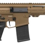 CMMG 33A380C-CT Dissent Mk3 8.6 Blackout 20+1 12.50″ Black Nitride Threaded Barrel, Coyote Tan Cerakote Aluminum Receiver w/Picatinny Rail, M-LOK Handguard, Black Polymer SB Tactical Folding Brace, CM