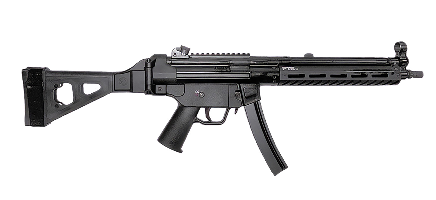 PTR 9LTBR-0090101 9LTBR  9mm Luger 30+1 12.50″ Black Nitride Threaded Barrel, M-LOK Handguard, Black Anodized Aluminum Receiver w/Picatinny Rail, Black Synthetic SB Tactical Brace, Black Polymer Grip