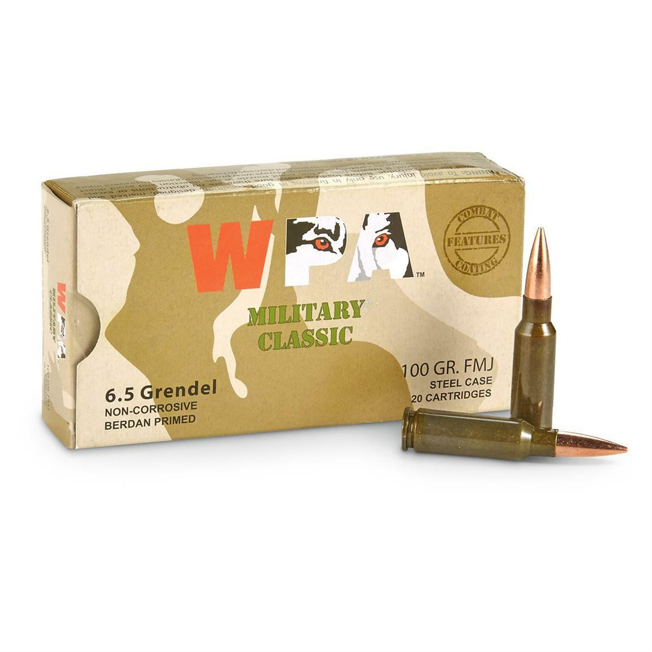Wolf Performance Ammunition 6.5 Grendel – 100 Grain Full Metal Jacket – 20 Rounds – Steel Case