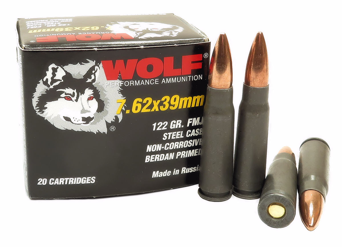7.62×39 Wolf 122 grain FMJ 20 round box