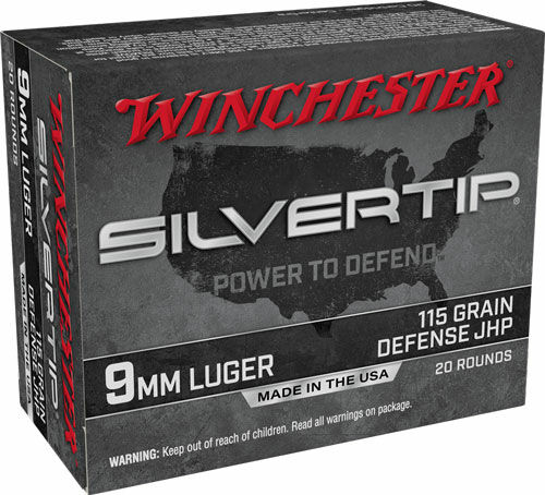 WINCHESTER SILVERTIP 9MM LUGER SILVERTIP HP 20RD (free shipping on orders over $250)