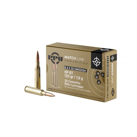 Prvi Partizan Ammo 6.5×55 120gr Match HPBT 20rounds per box