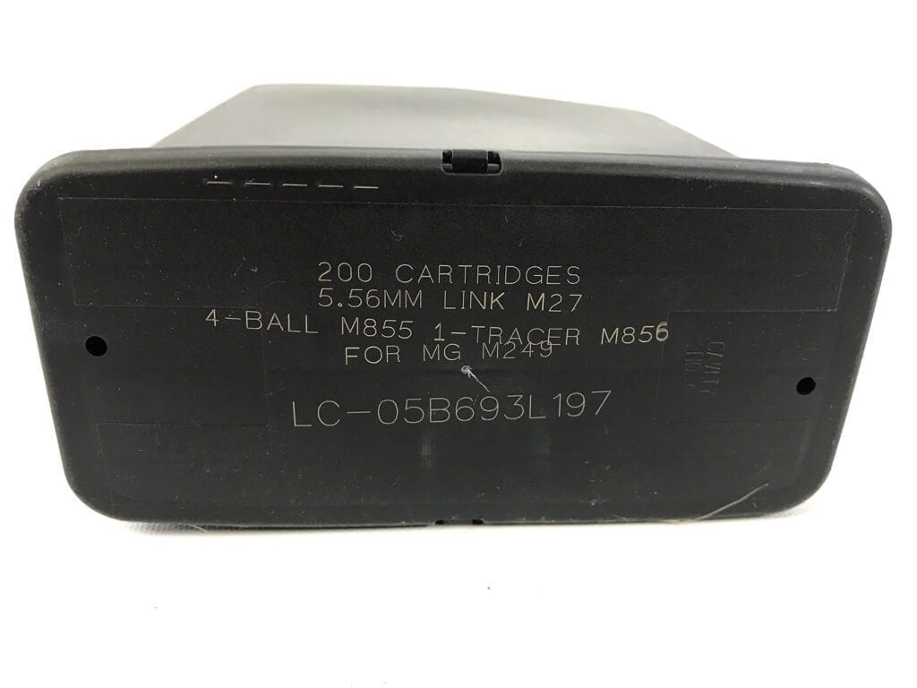 USGI M249 SAW Ammo Box, 200 Round