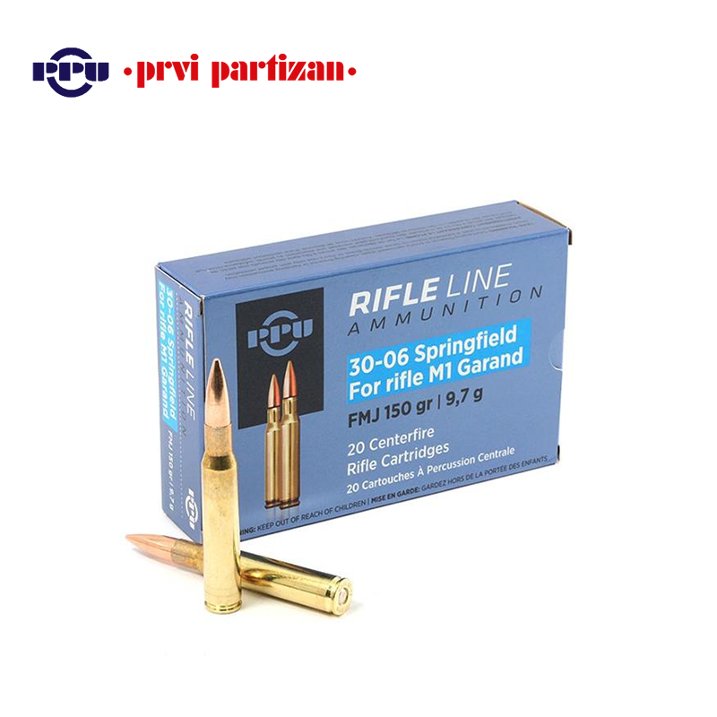 PRVI PARTIZAN PPU .30-06 150GRN FMJ AMMUNITION- 20RD BOX