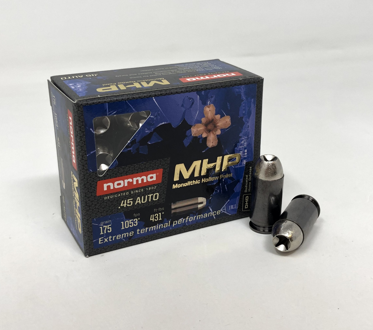 45 ACP  175 GR MONOLITHIC HOLLOW POINT  20 RDS  NORMA