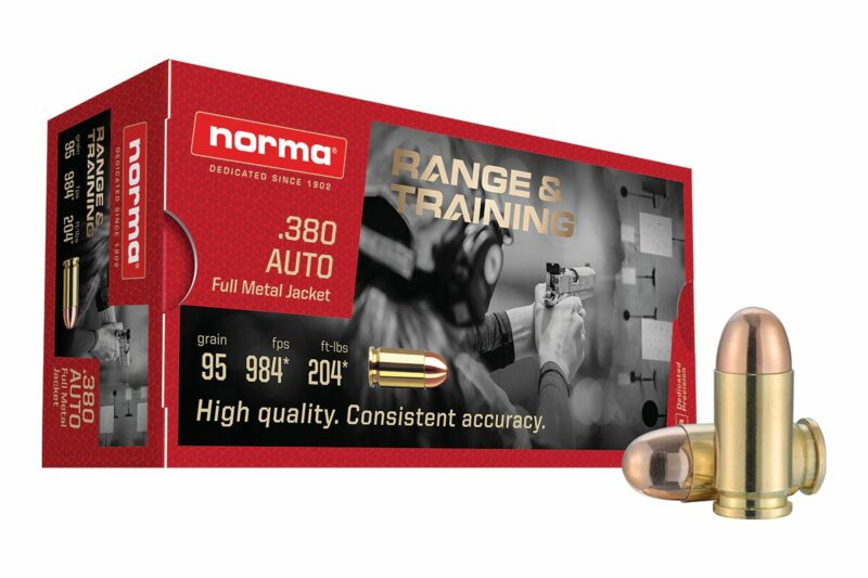 NORMA RANGE & TRAINING – .380 AUTO FMJ 95 GR