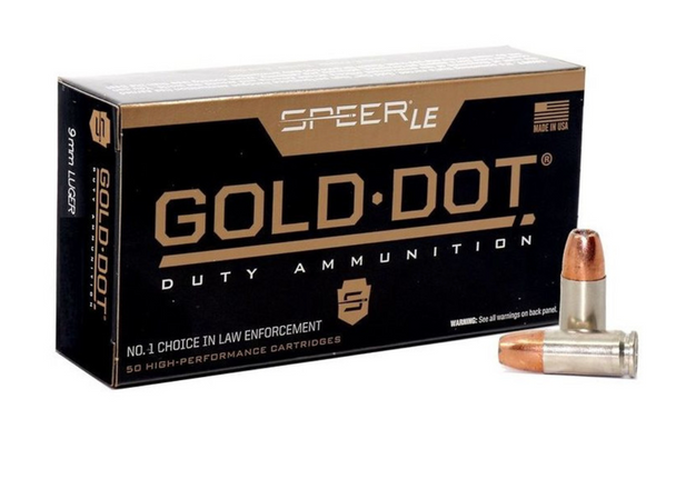 Speer Gold Dot 9mm Luger 124 Grain Hollow Point 50 round box