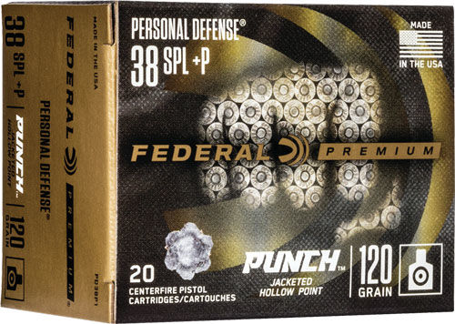 FEDERAL PUNCH 38 SPECIAL 120GR JHP 20RD