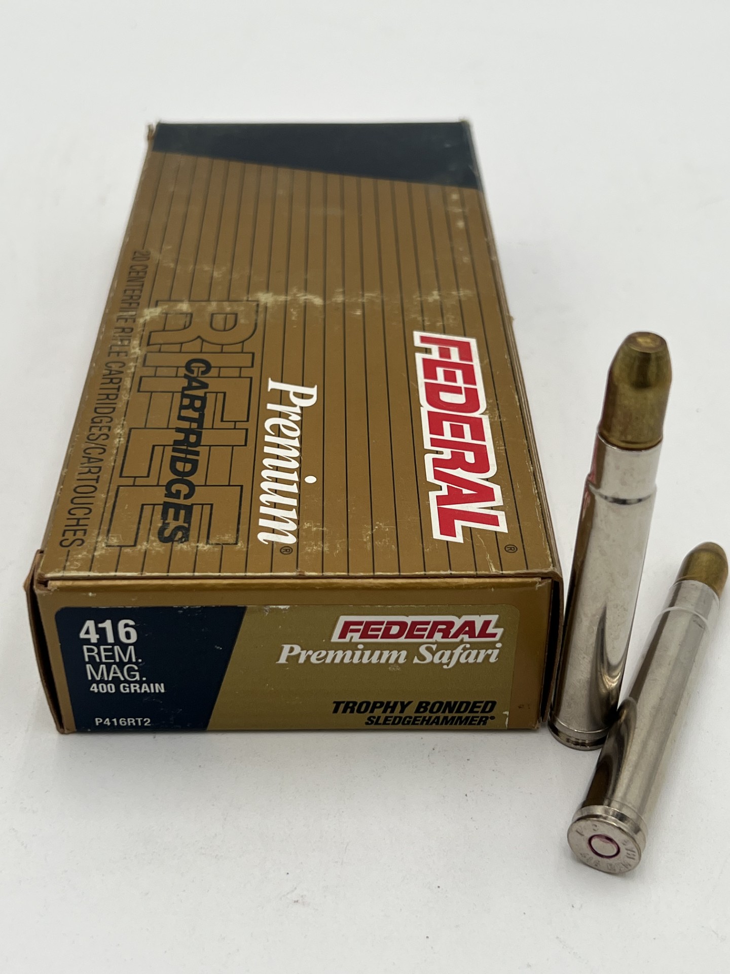 Federal 416 Rem Mag 400 Grain Premium Safari Trophy Bonded SledgeHammer 20 Round ammunition