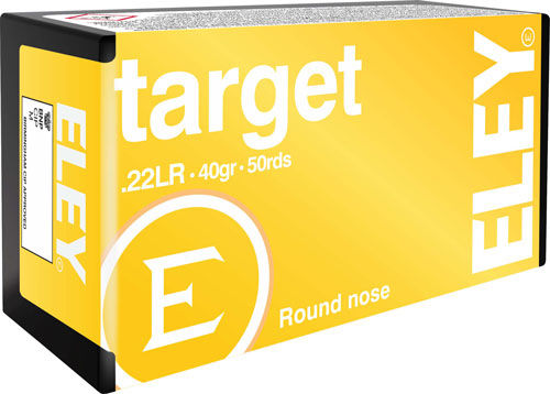 ELEY TARGET 22LR 40GR. ROUND NOSE 50RD BOX (lot #3125-30080) Free shipping on orders over $250