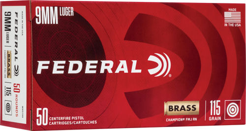 FEDERAL 9MM LUGER 115GR FMJ 50RD