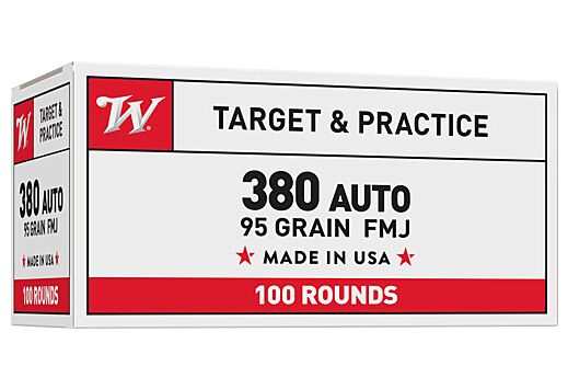 WINCHESTER USA 380 ACP 95GR FMJ-RN 100RD VALUE PACK