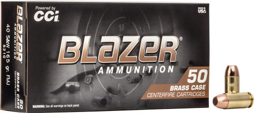 .40 SW Blazer 165grain FMJ ammunition 50 rounds per box Free shipping over $250