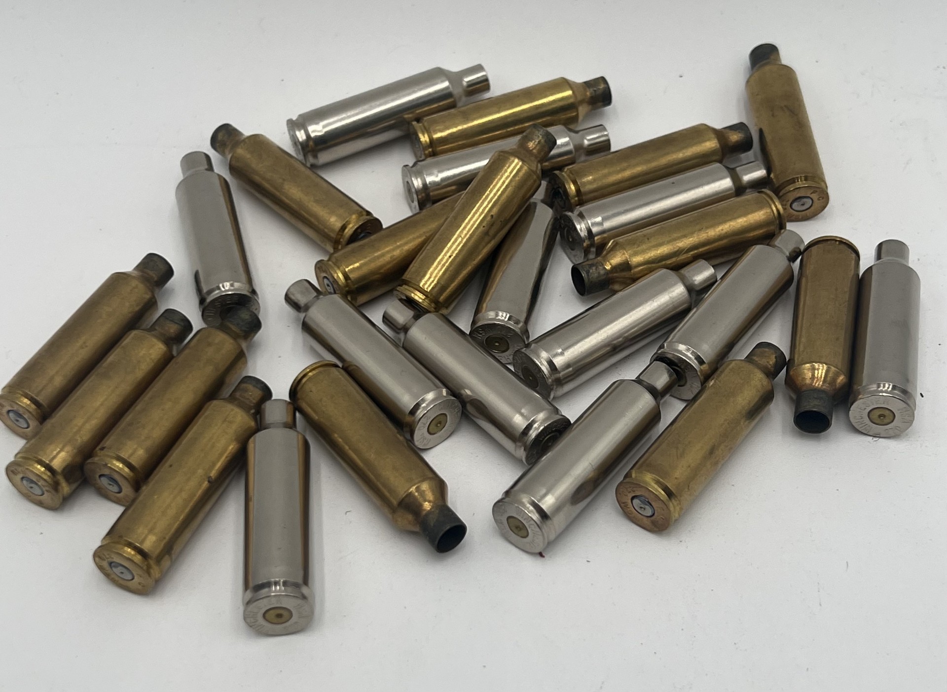 .270 Winchester Short magnum brass/nickel 23 pieces
