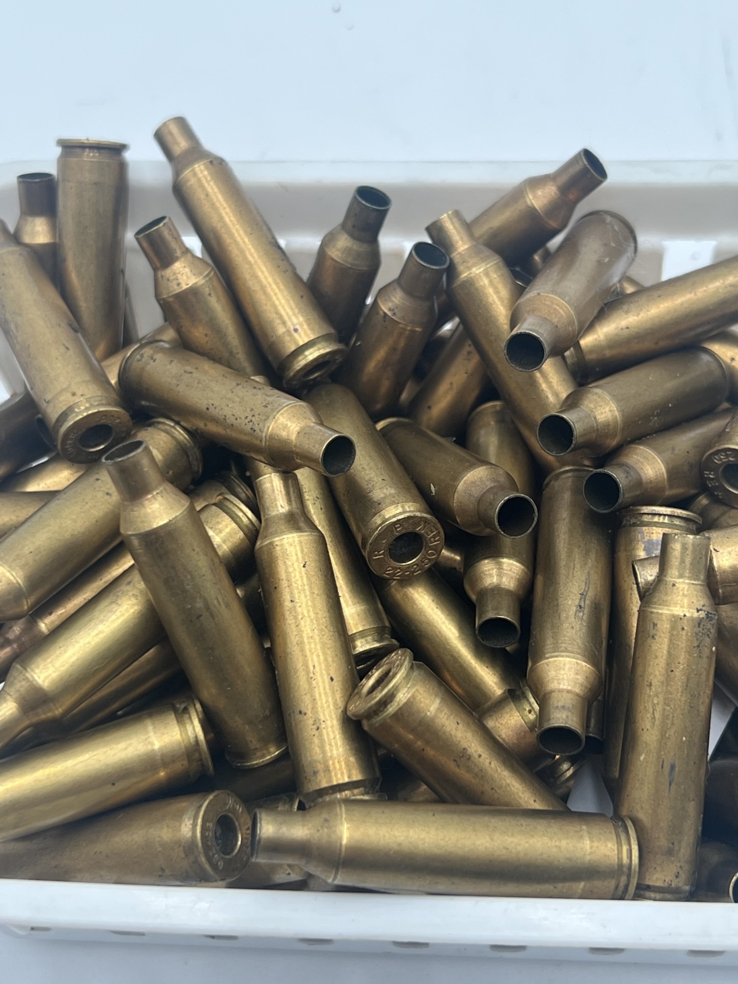 22-250 Brass 100 pieces 1x fired mixed headstamp!