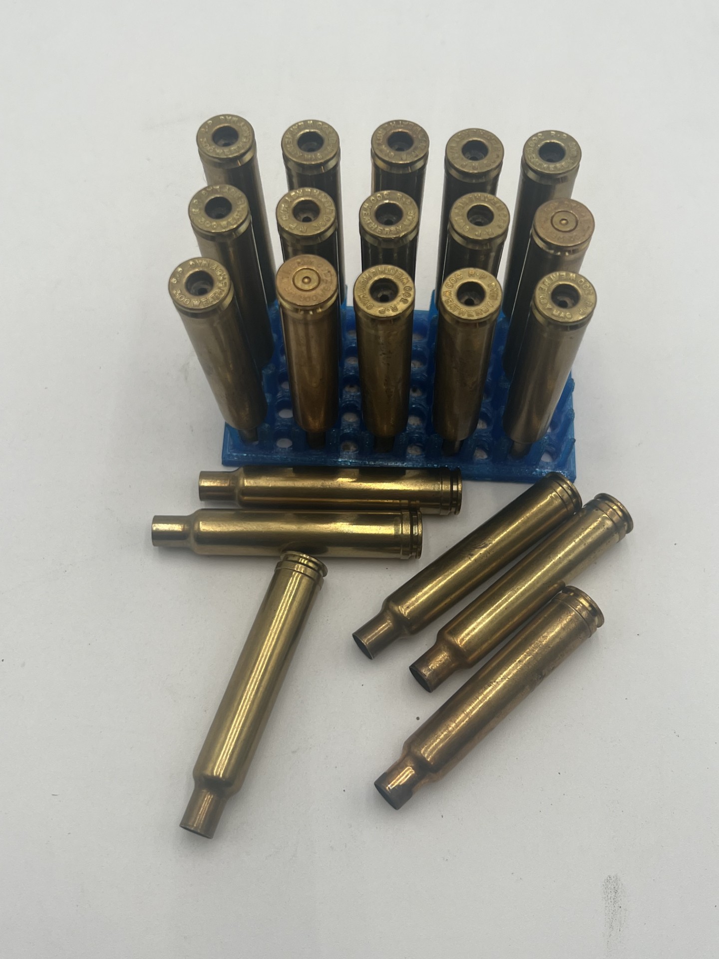 RP 300 Weatherby Magnum once fired brass 21 pieces