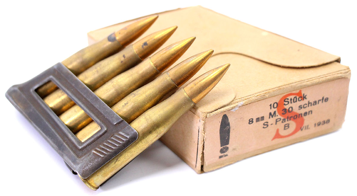 8x56R MANNLICHER Waffenampt marked 8mm M 30 Scharfe S-Patronen Rottw 8x56r for an Austrian M95 10 Rounds