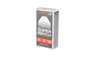 WIN SUPER MATCH 9MM 115GR RN 50/500