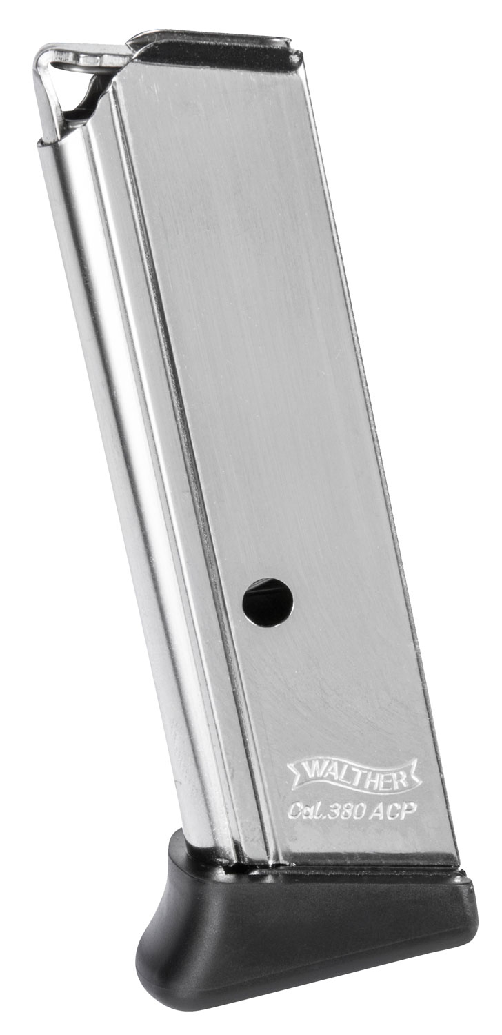Walther Arms 2246012 PPK/S 7rd Detachable w/Finger Rest 380 ACP Nickel Steel