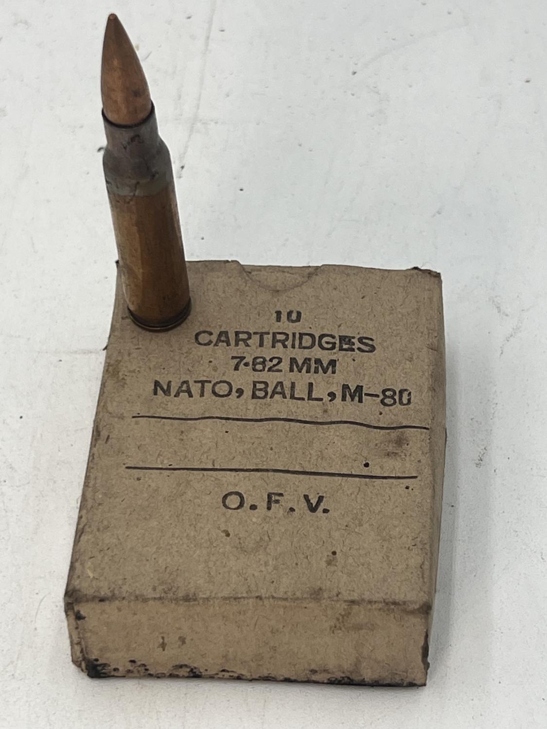 7.62×51 M80 ball O.F.V. 1979 box of 10 rounds